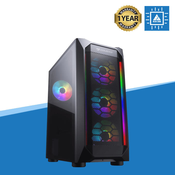 COUGAR MX410 MID TOWER CASE MESH WITH TEMPERED GLASS WITH RGB INFRONT COUGAR MX410 MID TOWER CASE MESH WITH TEMPERED GLASS WITH RGB INFRONT
